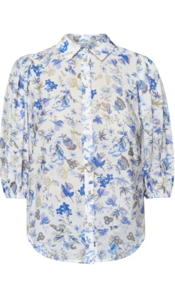 Love & Divine Skjorte - Love436-14 - Blue Flower