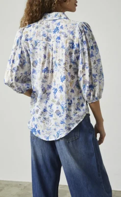 Love & Divine Skjorte - Love436-14 - Blue Flower