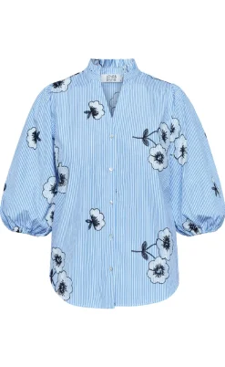 Love & Divine Skjorte - Love456-8 - Stripe/Flower