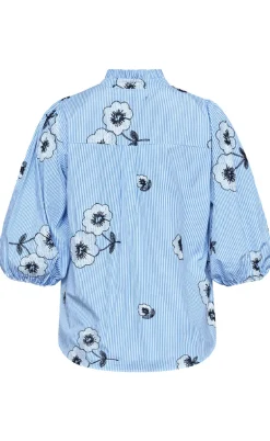 Love & Divine Skjorte - Love456-8 - Stripe/Flower