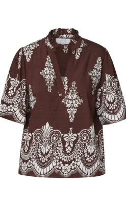 Love & Divine Top - Love1296-2 - Brown/Paisley