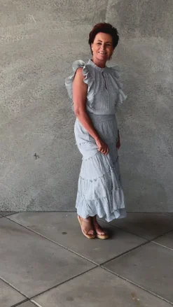 Love & Divine Top - Love1327 - Blue/White Stripe