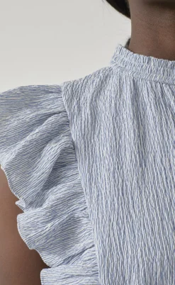 Love & Divine Top - Love1327 - Blue/White Stripe