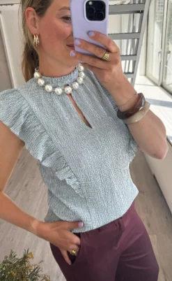 Love & Divine Top - Love1327 - Blue/White Stripe