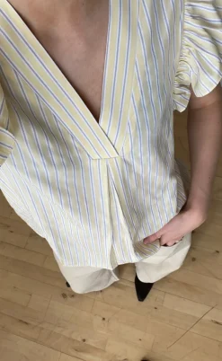 Love & Divine Top - Love1382 - Banana/Stripe