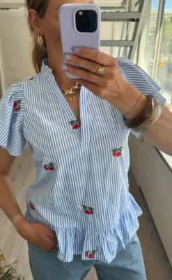 Love & Divine Top - Love1384 - Blue/Cherry