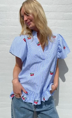 Love & Divine Top - Love1384 - Blue/Cherry