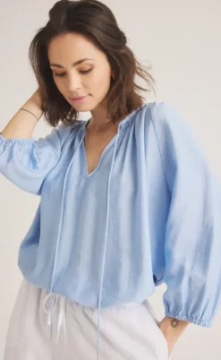Luxzuz Bluse - Cici - Chambray Blue