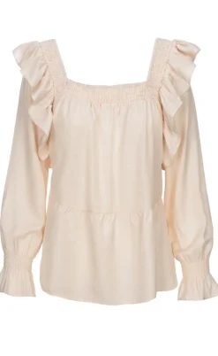 Luxzuz Bluse - Rufsana - Buttercream