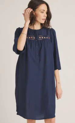 Luxzuz Kjole - Carolat - Navy Blue