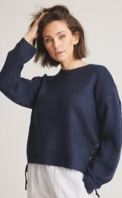 Luxzuz Striktrøje - Albertine - Navy Blue