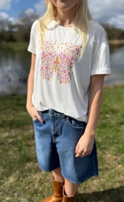 Luxzuz T-shirt - Love - Cream