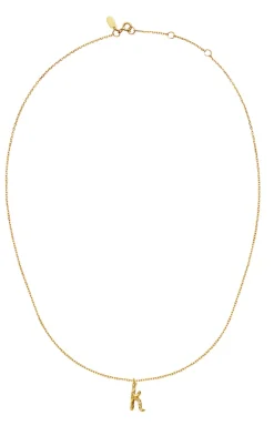 Maanesten Halskæde - K Alphabet - Gold Colour