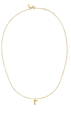 Maanesten Halskæde - R Alphabet - Gold Colour