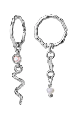 Maanesten Øreringe - Evelyn - Silver Colour
