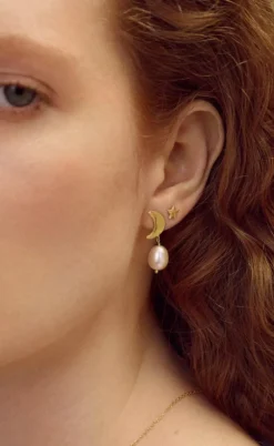 Maanesten Øreringe - Gabrielle - Forgyldt