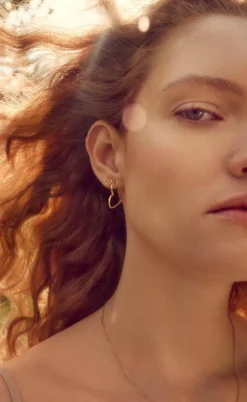 Maanesten Øreringe - Laia Midi - Forgyldt