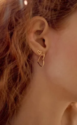 Maanesten Øreringe - Laia Midi - Forgyldt