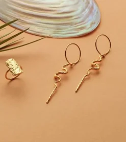 Maanesten Øreringe - Mia - Gold Colour