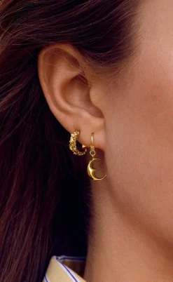 Maanesten Øreringe - Moonie - Gold Colour