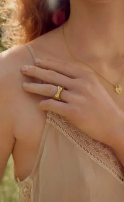 Maanesten Ring - Satin - Forgyldt