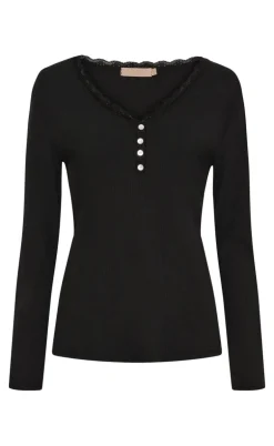 Marta Du Chateau Bluse - Calista LS - Black