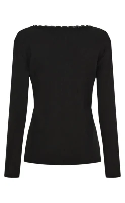 Marta Du Chateau Bluse - Calista LS - Black
