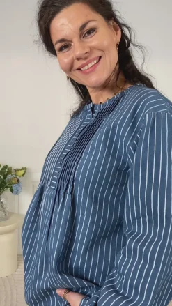 Marta Du Chateau Bluse - Eulalie - Medium Blue