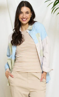 Marta Du Chateau Bluse - Josiane - Beige/Greggio