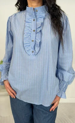 Marta Du Chateau Bluse - Margaux - Celeste