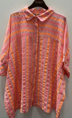 Marta Du Chateau Bluse - Virginia - Fuxia Stripe
