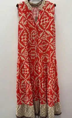 Marta Du Chateau Kjole - Lucie - Red/Beige