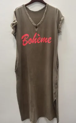 Marta Du Chateau Kjole - Rosalia - Marrone/Fuxia Fluo