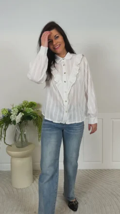 Marta Du Chateau Skjorte - Laurette - White/Beige