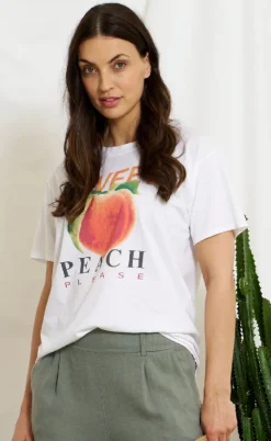 Marta Du Chateau T-shirt - Inge - White Peach