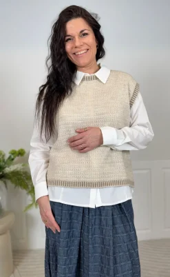 Marta Du Chateau Vest - Antonine - Beige/LightCamel