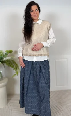 Marta Du Chateau Vest - Antonine - Beige/LightCamel