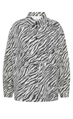 Moves Skjorte - Noliana Zebra Denim - Black
