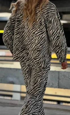 Moves Skjorte - Noliana Zebra Denim - Black