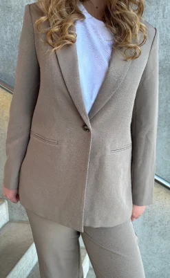 Neo Noir Blazer - Avery Suit - Dusty Brown