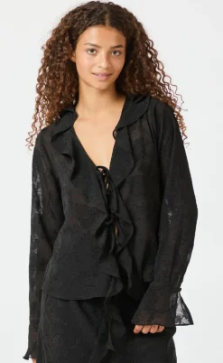 Neo Noir Bluse  - Anika - Black