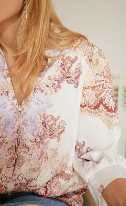 Neo Noir Bluse - Roselle Artist - Ivory