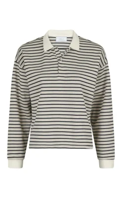 Neo Noir Bluse - Sara Stripe - Sand