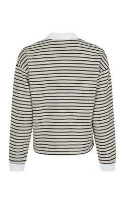 Neo Noir Bluse - Sara Stripe - Sand