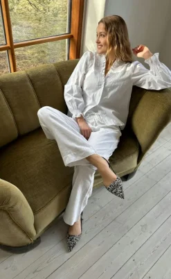 Neo Noir Bukser - Sonar Linen - White