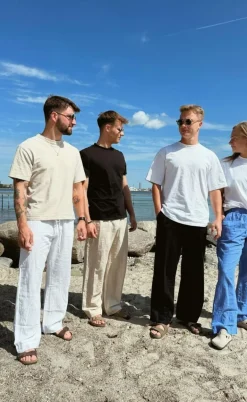 Neo Noir Bukser - Sonar Linen - White