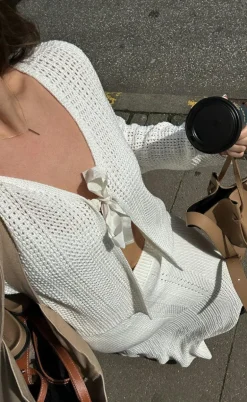 Neo Noir Cardigan - Bates - White