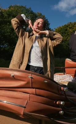 Neo Noir Jakke - Anastacia Cord - Dark Tan