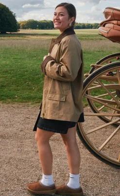 Neo Noir Jakke - Anastacia Cord - Dark Tan