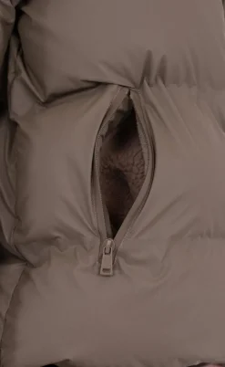 Neo Noir Jakke - Fox Puffer - Dark Taupe